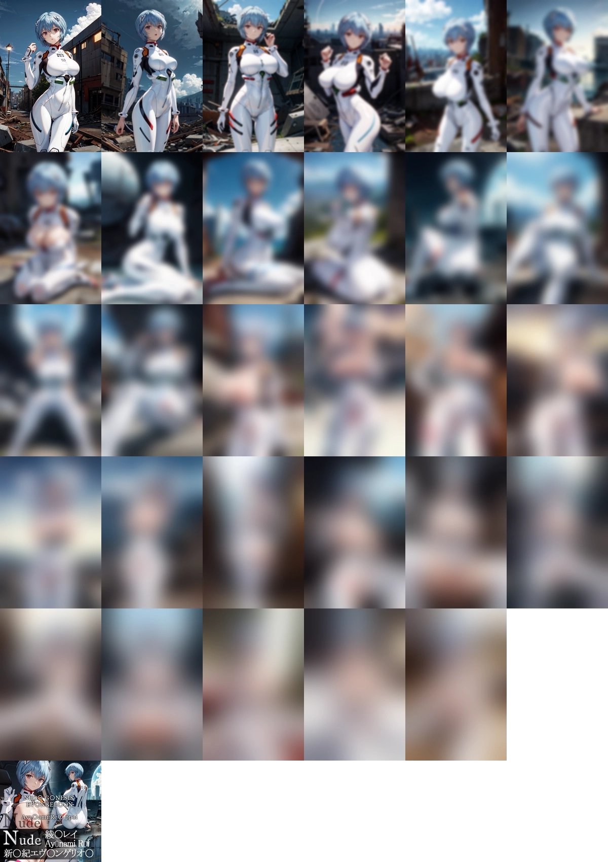 新世紀エヴァンゲリオン 綾波レイ nude 1 のAIエロ画像 30pic