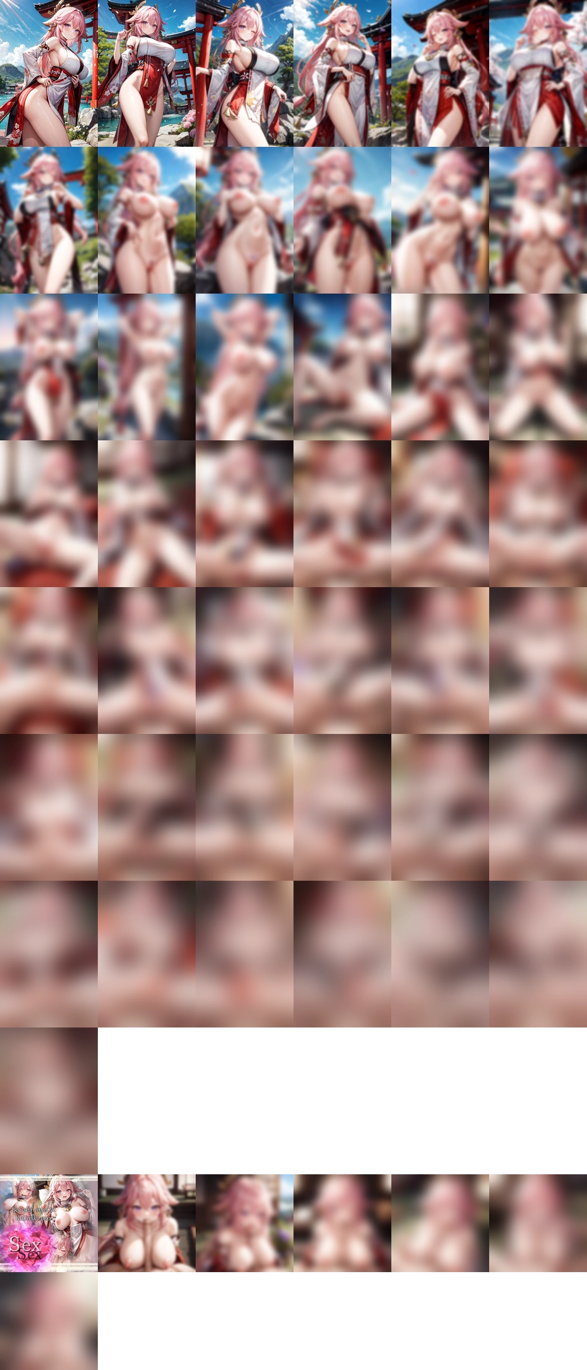 原神 八重神子 sex 1 正常位, nude のAIエロ画像 50pic
