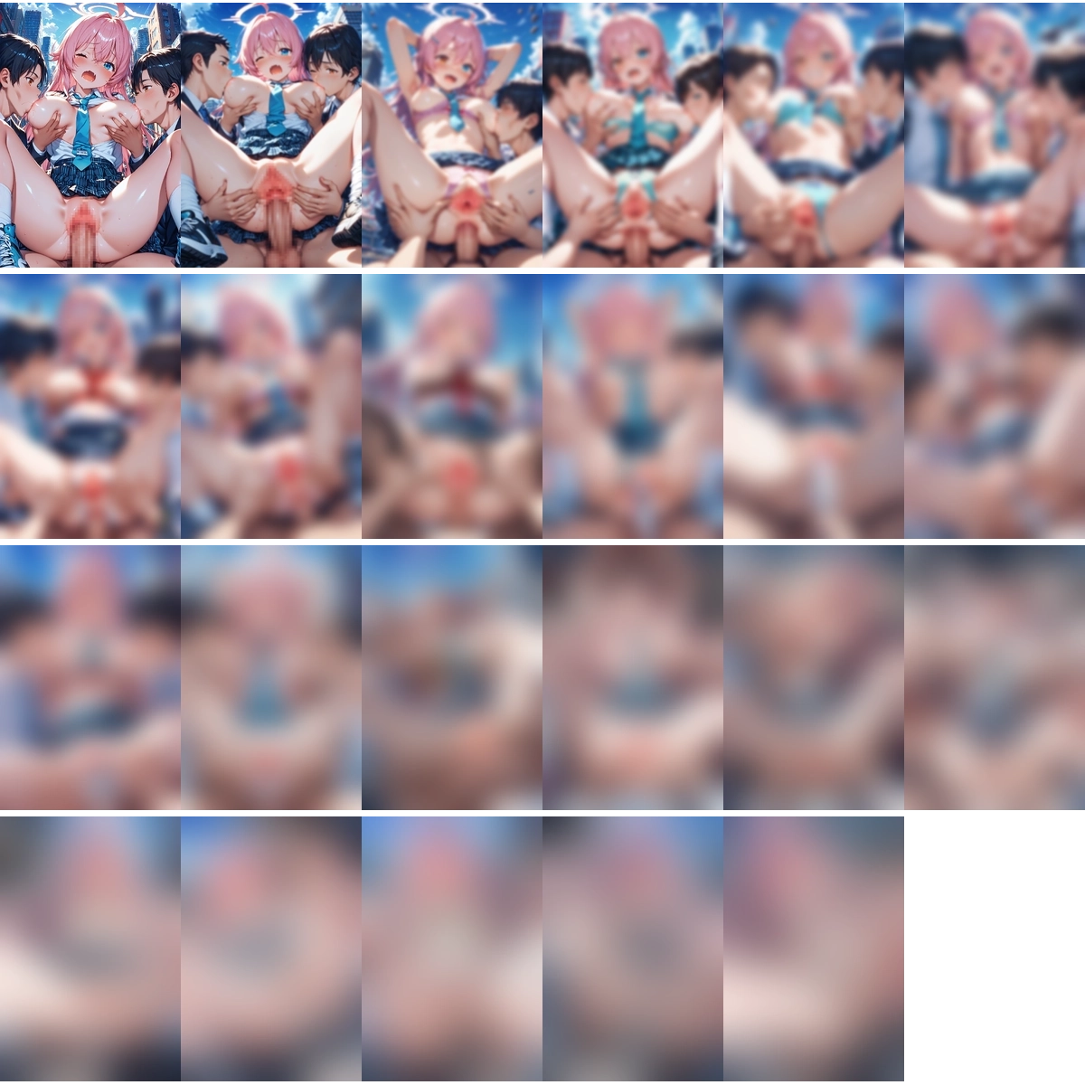 乳を吸われマンコをくぱぁされて犯される小鳥遊ホシノちゃんのAIエロ画像 23pic【ブルーアーカイブ】