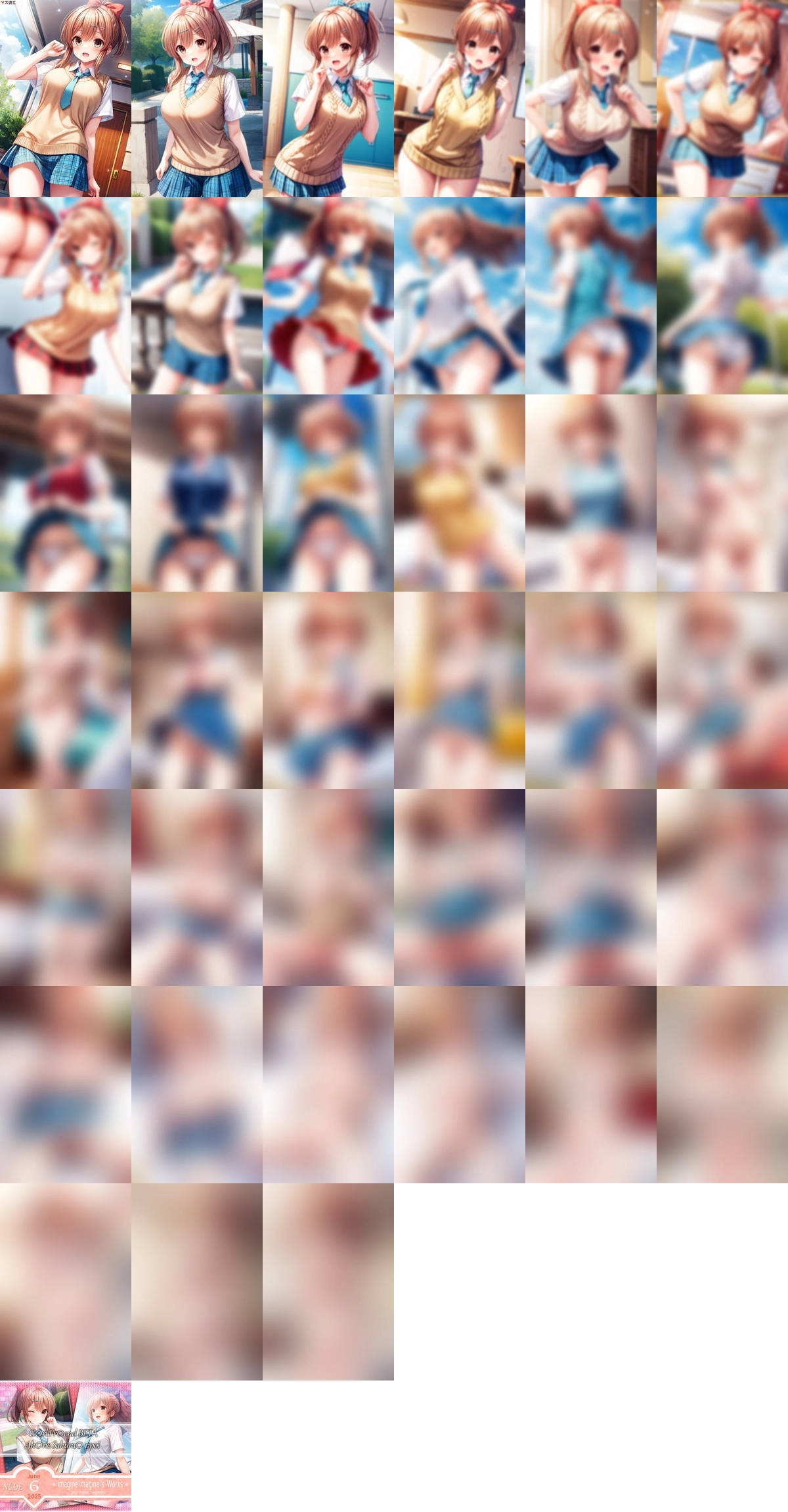 ガールフレンド(仮) 櫻井明音 nude 1 のAIエロ画像 40pic
