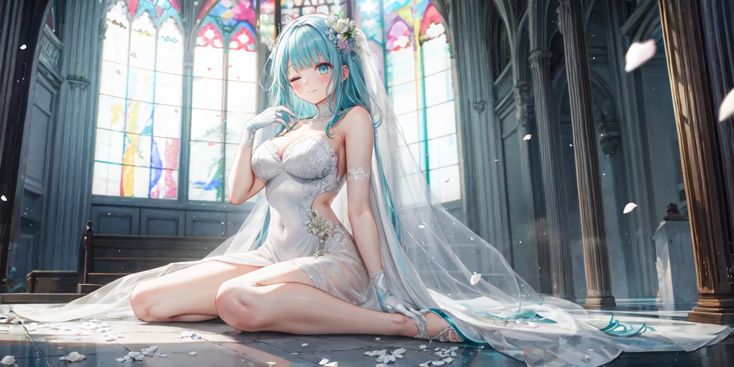 HENTAI-AI 6月カバーイラスト(ジューンブライドバージョン) 30pic AI生成エロ画像-79809