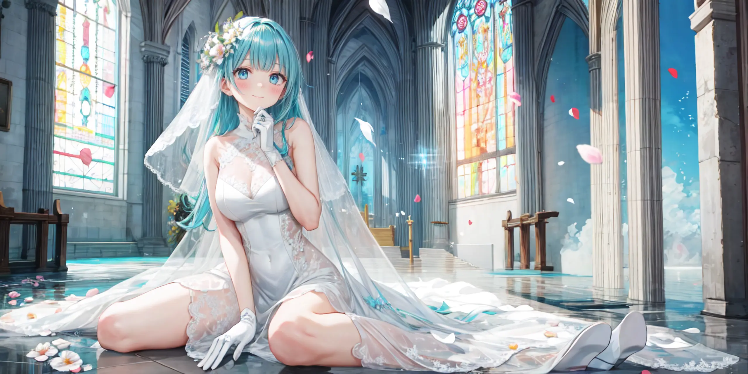 HENTAI-AI 6月カバーイラスト(ジューンブライドバージョン) 30pic AI生成エロ画像-79808