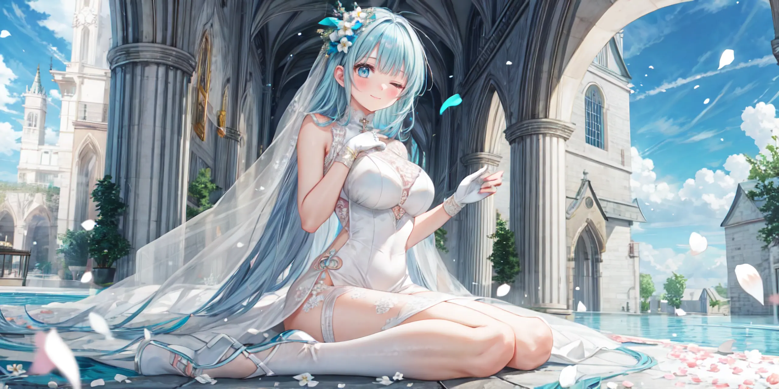HENTAI-AI 6月カバーイラスト(ジューンブライドバージョン) 30pic AI生成エロ画像-79806
