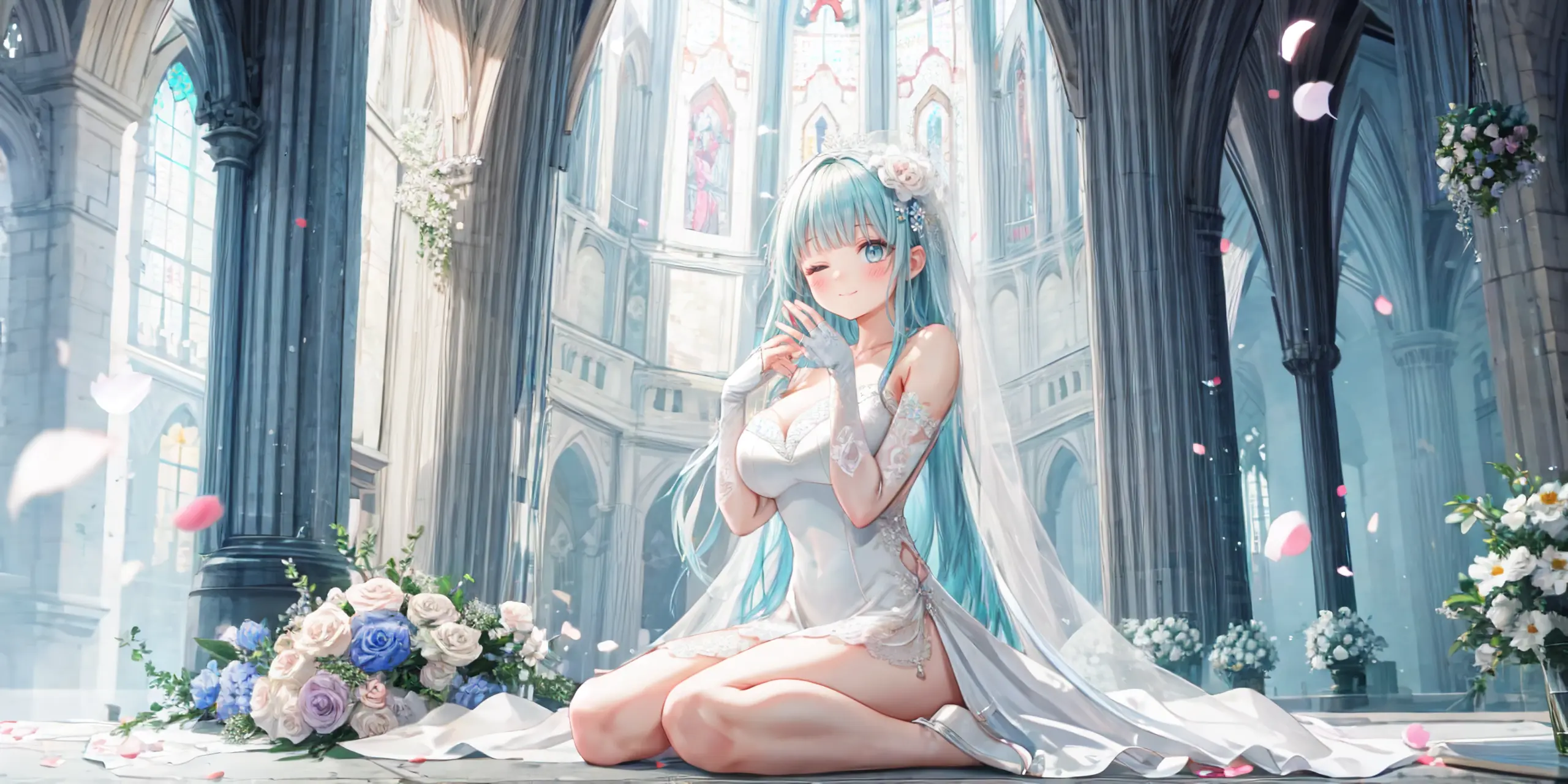 HENTAI-AI 6月カバーイラスト(ジューンブライドバージョン) 30pic AI生成エロ画像-79804