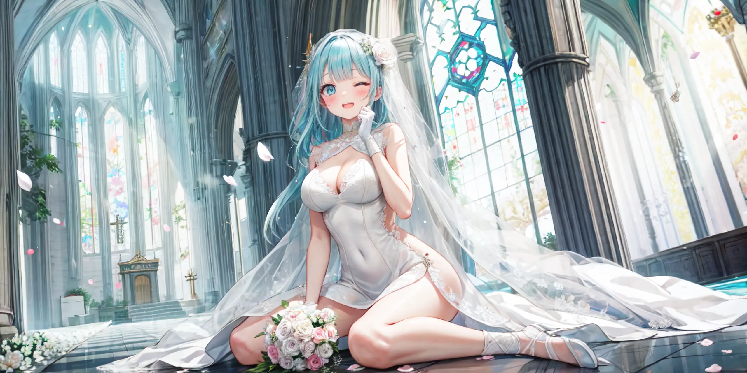 HENTAI-AI 6月カバーイラスト(ジューンブライドバージョン) 30pic AI生成エロ画像-79789