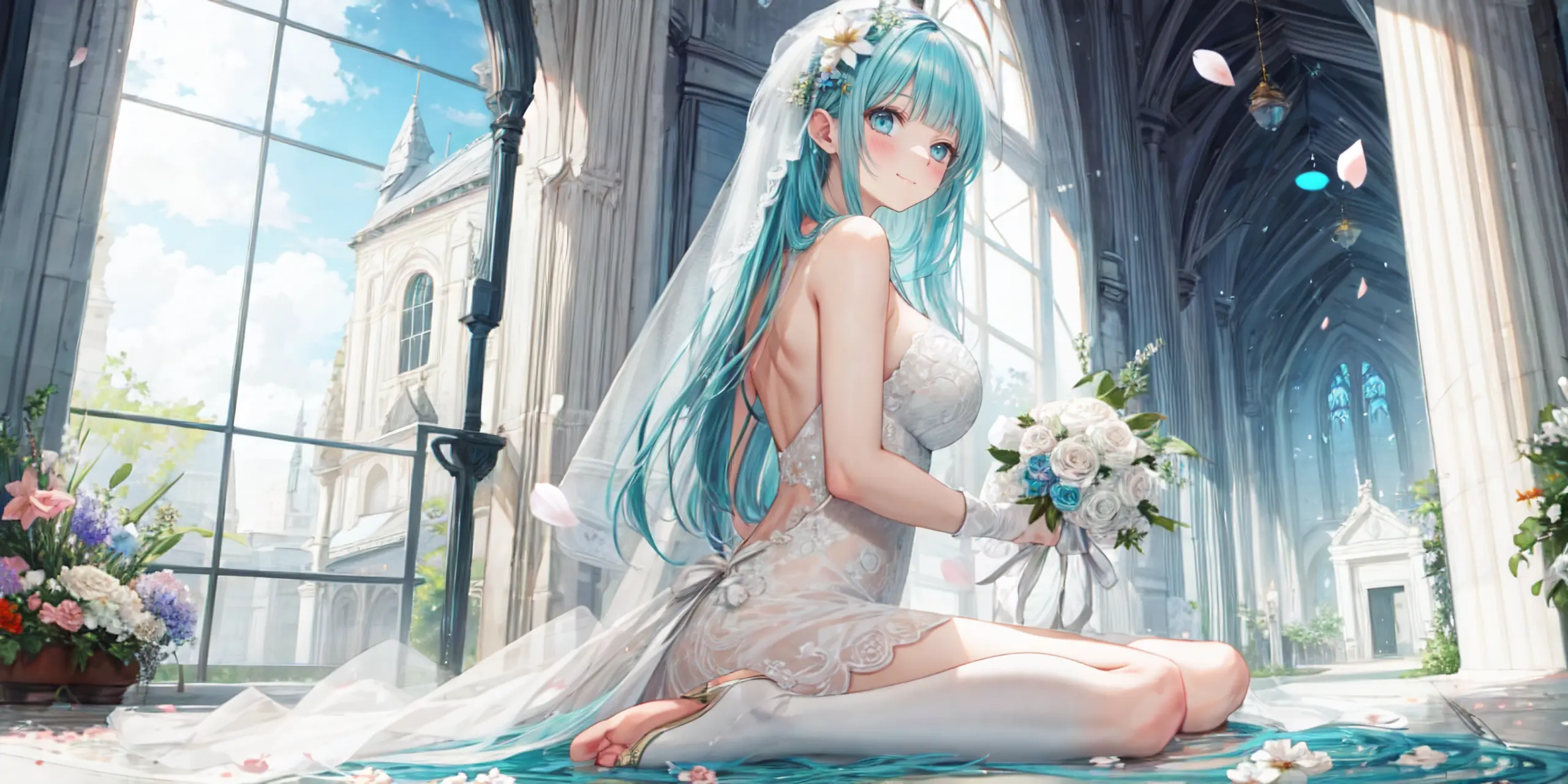 HENTAI-AI 6月カバーイラスト(ジューンブライドバージョン) 30pic AI生成エロ画像-79802