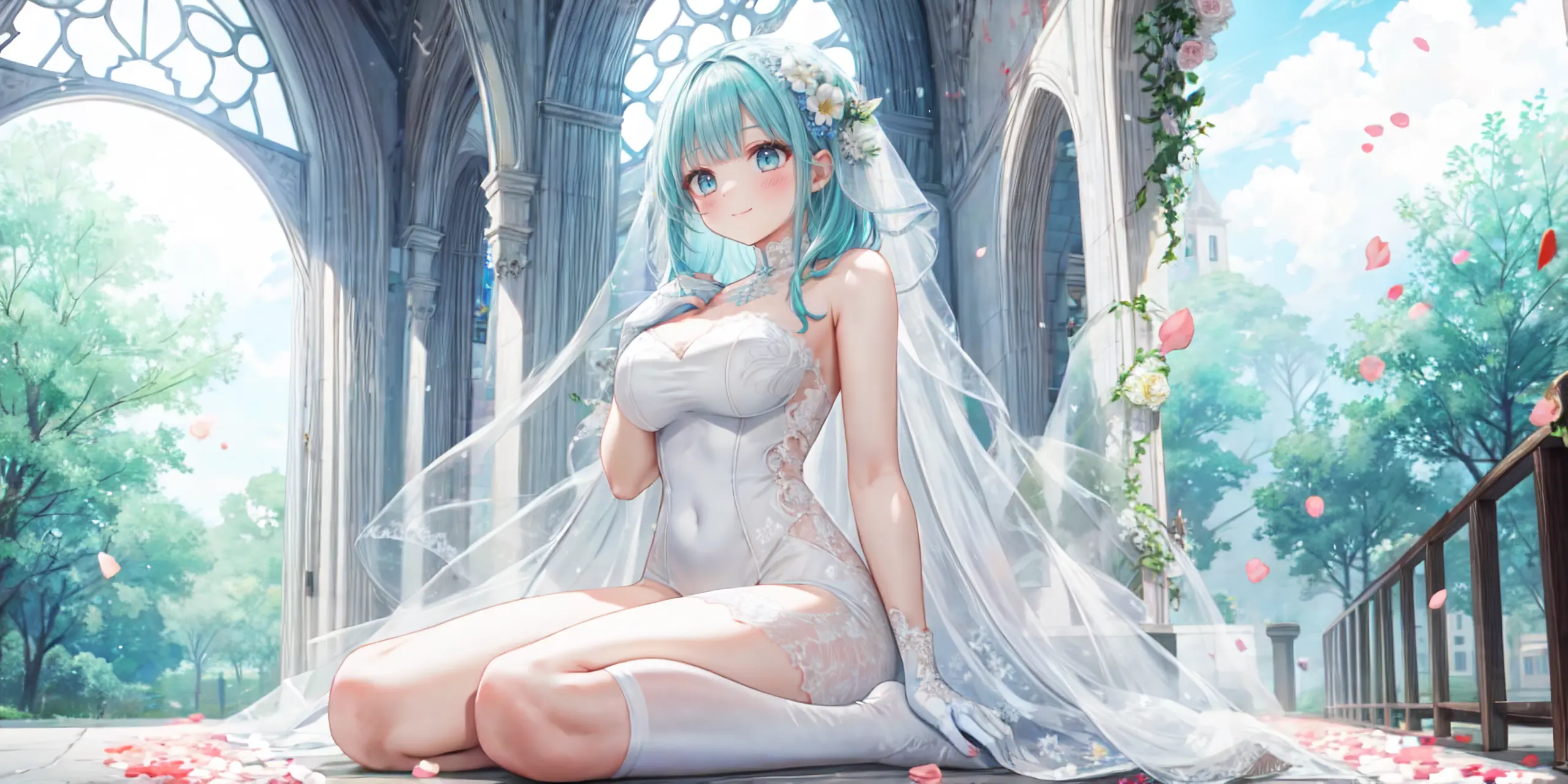 HENTAI-AI 6月カバーイラスト(ジューンブライドバージョン) 30pic AI生成エロ画像-79814