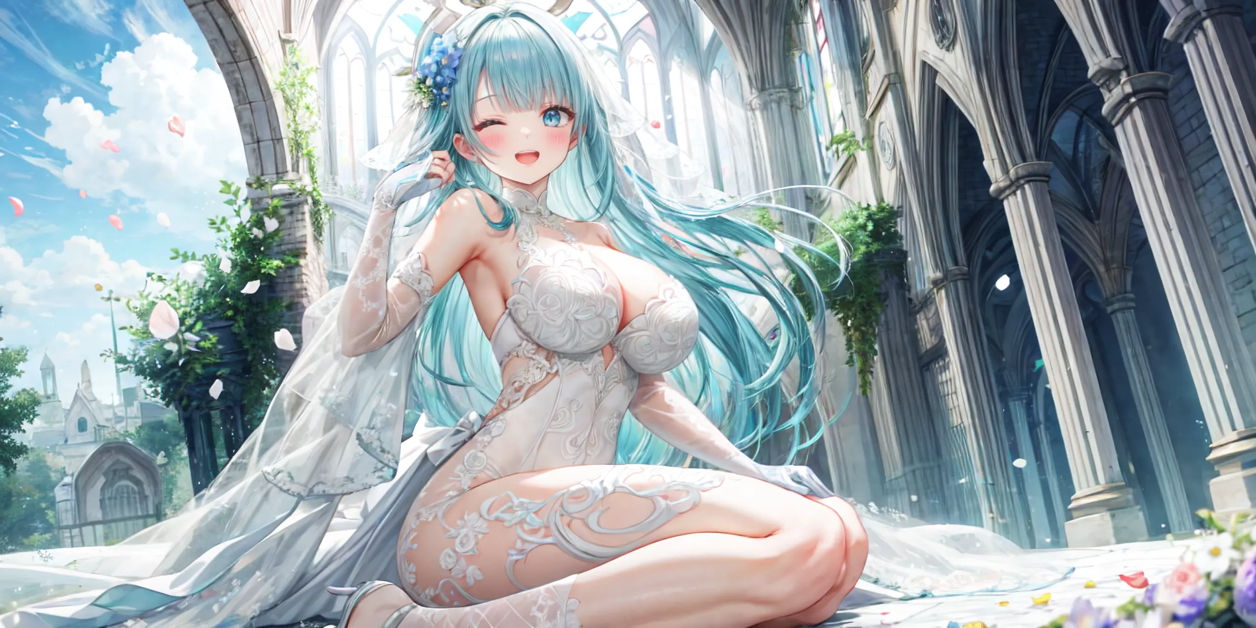 HENTAI-AI 6月カバーイラスト(ジューンブライドバージョン) 30pic AI生成エロ画像-79796