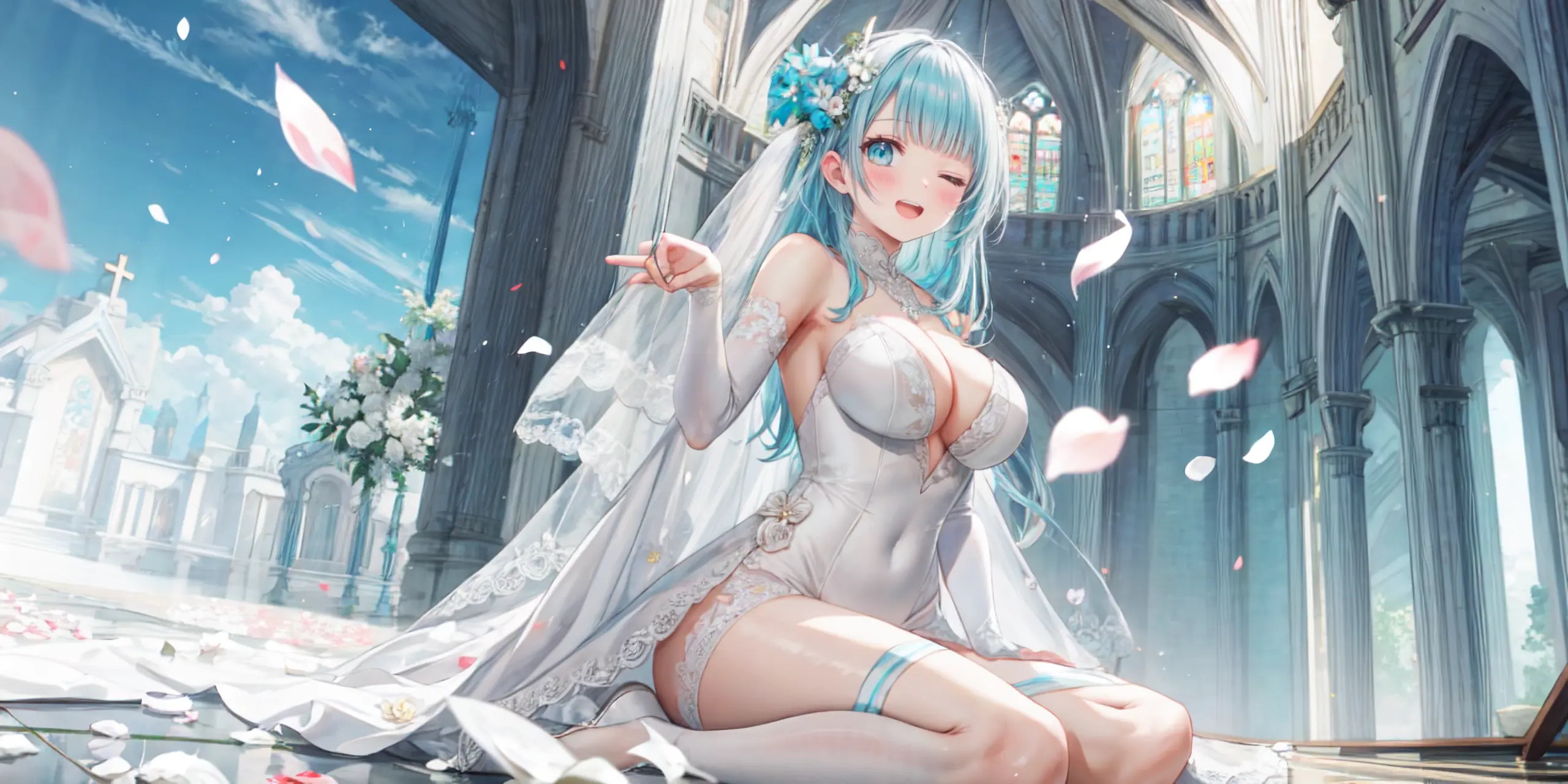 HENTAI-AI 6月カバーイラスト(ジューンブライドバージョン) 30pic AI生成エロ画像-79795
