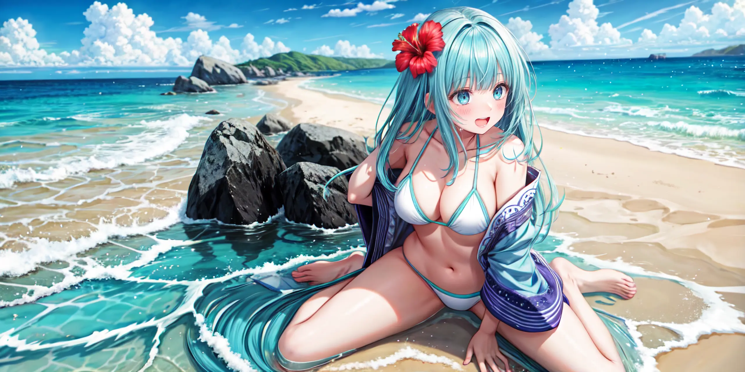 HENTAI-AI 7月カバーイラスト(水着バージョン) 36pic AI生成エロ画像-82173