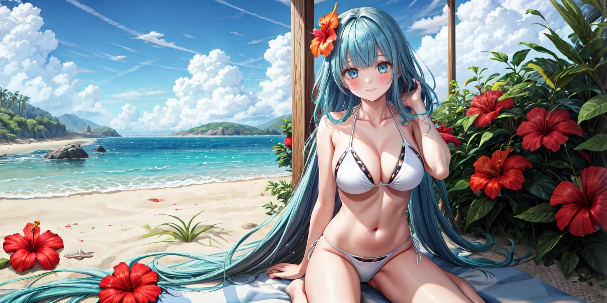 HENTAI-AI 7月カバーイラスト(水着バージョン) 36pic AI生成エロ画像-82161