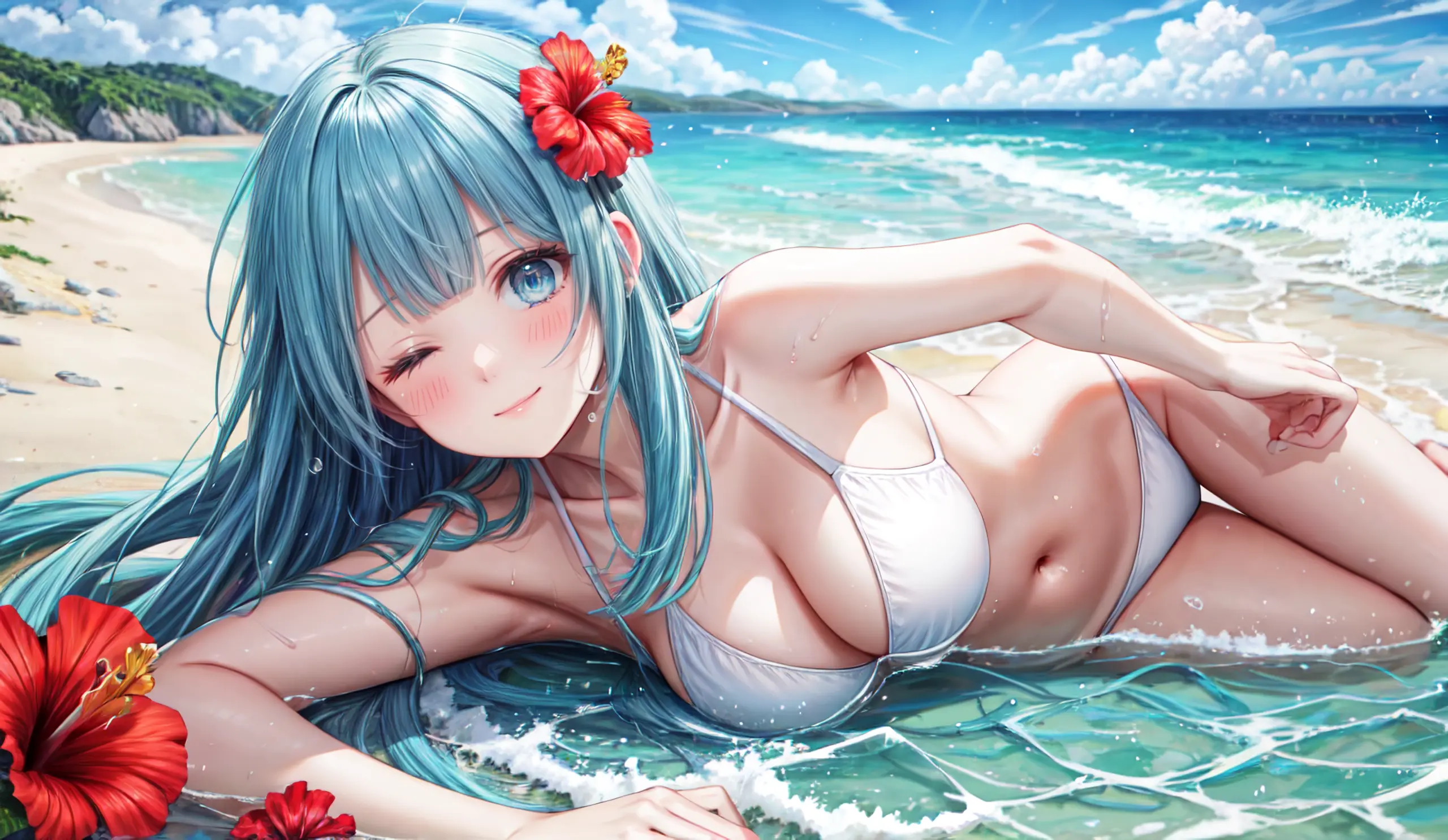 HENTAI-AI 7月カバーイラスト(水着バージョン) 36pic AI生成エロ画像-82189