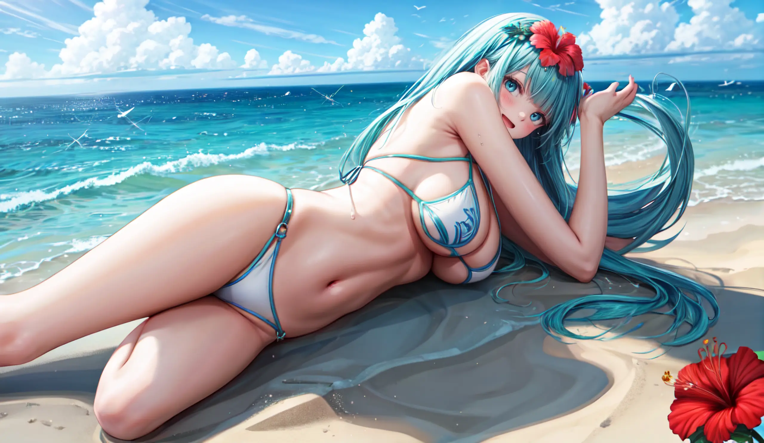 HENTAI-AI 7月カバーイラスト(水着バージョン) 36pic AI生成エロ画像-82179
