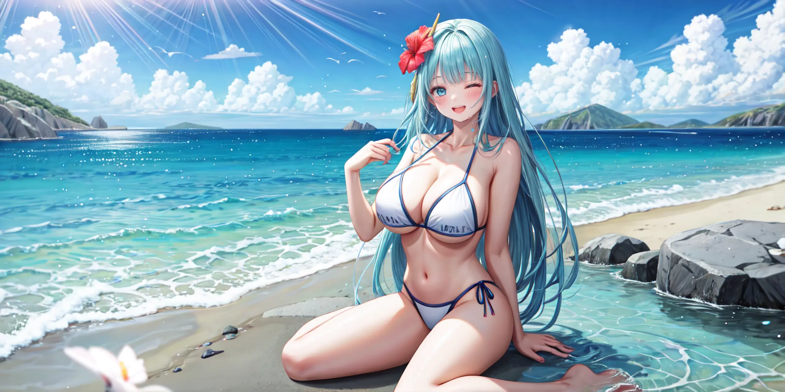 HENTAI-AI 7月カバーイラスト(水着バージョン) 36pic AI生成エロ画像-82169