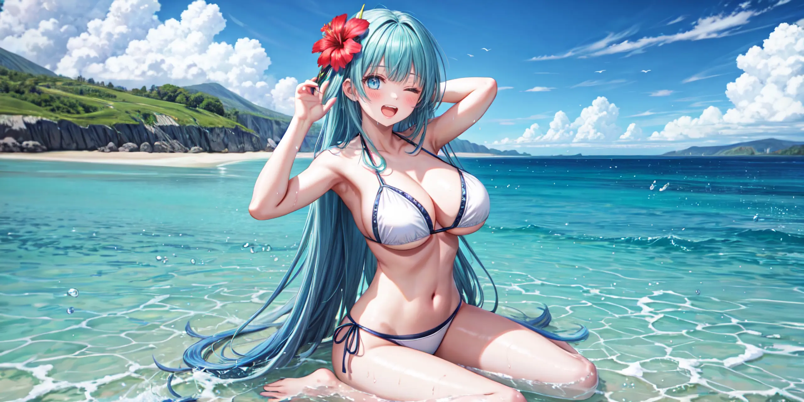 HENTAI-AI 7月カバーイラスト(水着バージョン) 36pic AI生成エロ画像-82168