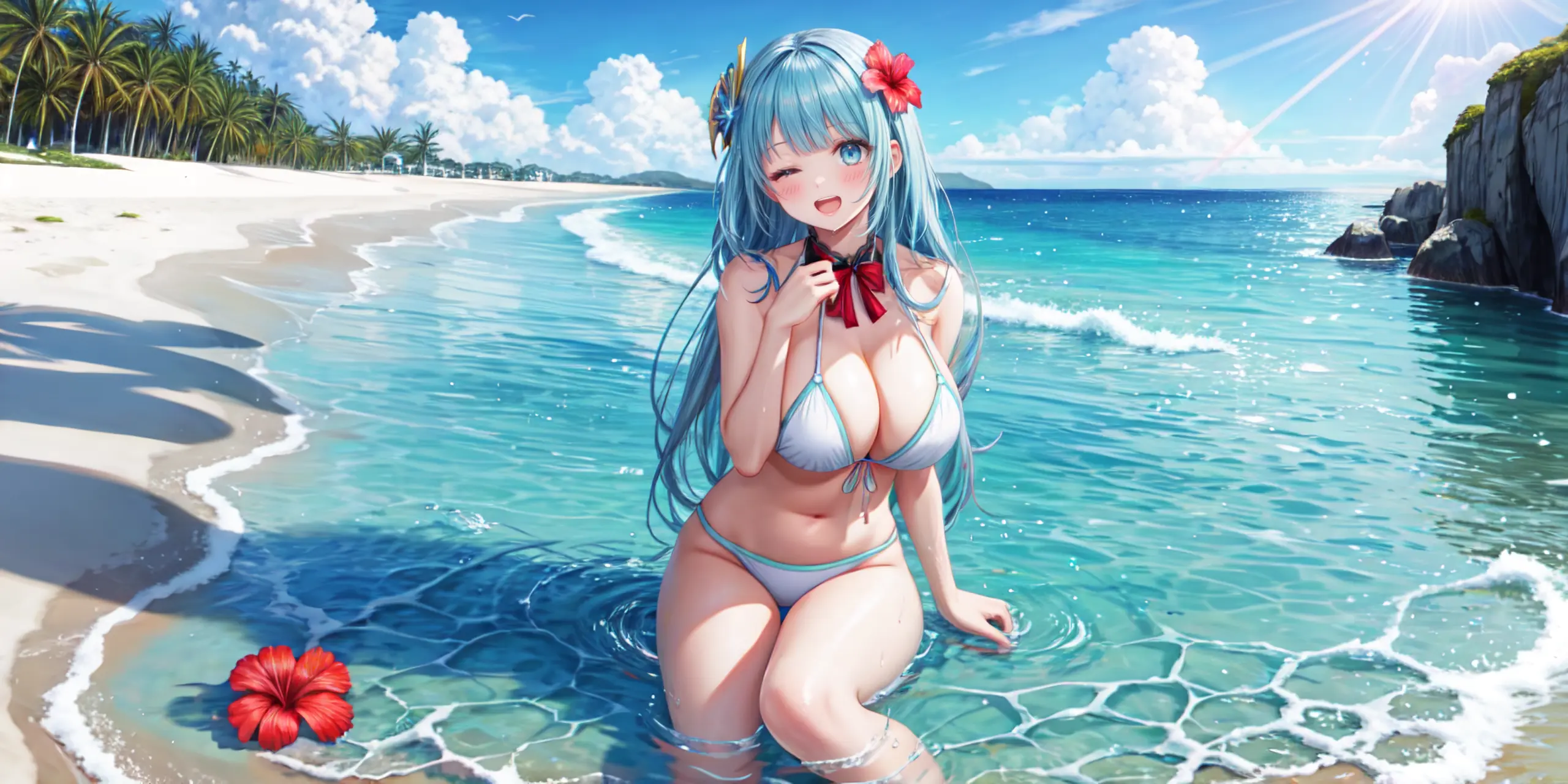 HENTAI-AI 7月カバーイラスト(水着バージョン) 36pic AI生成エロ画像-82171