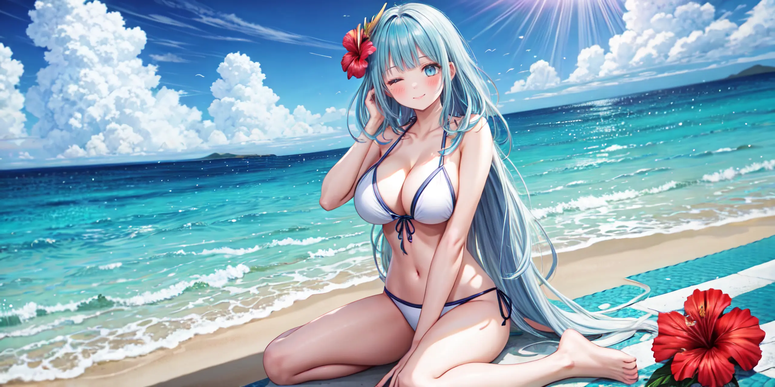 HENTAI-AI 7月カバーイラスト(水着バージョン) 36pic AI生成エロ画像-82166