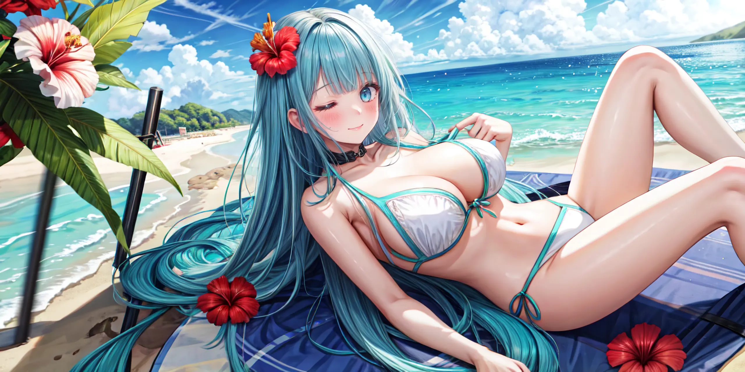 HENTAI-AI 7月カバーイラスト(水着バージョン) 36pic AI生成エロ画像-82165