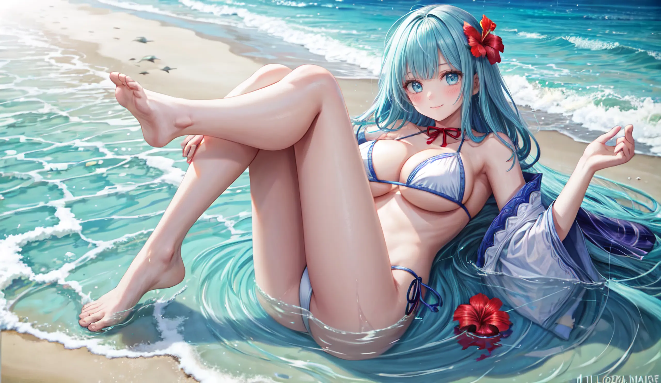 HENTAI-AI 7月カバーイラスト(水着バージョン) 36pic AI生成エロ画像-82195