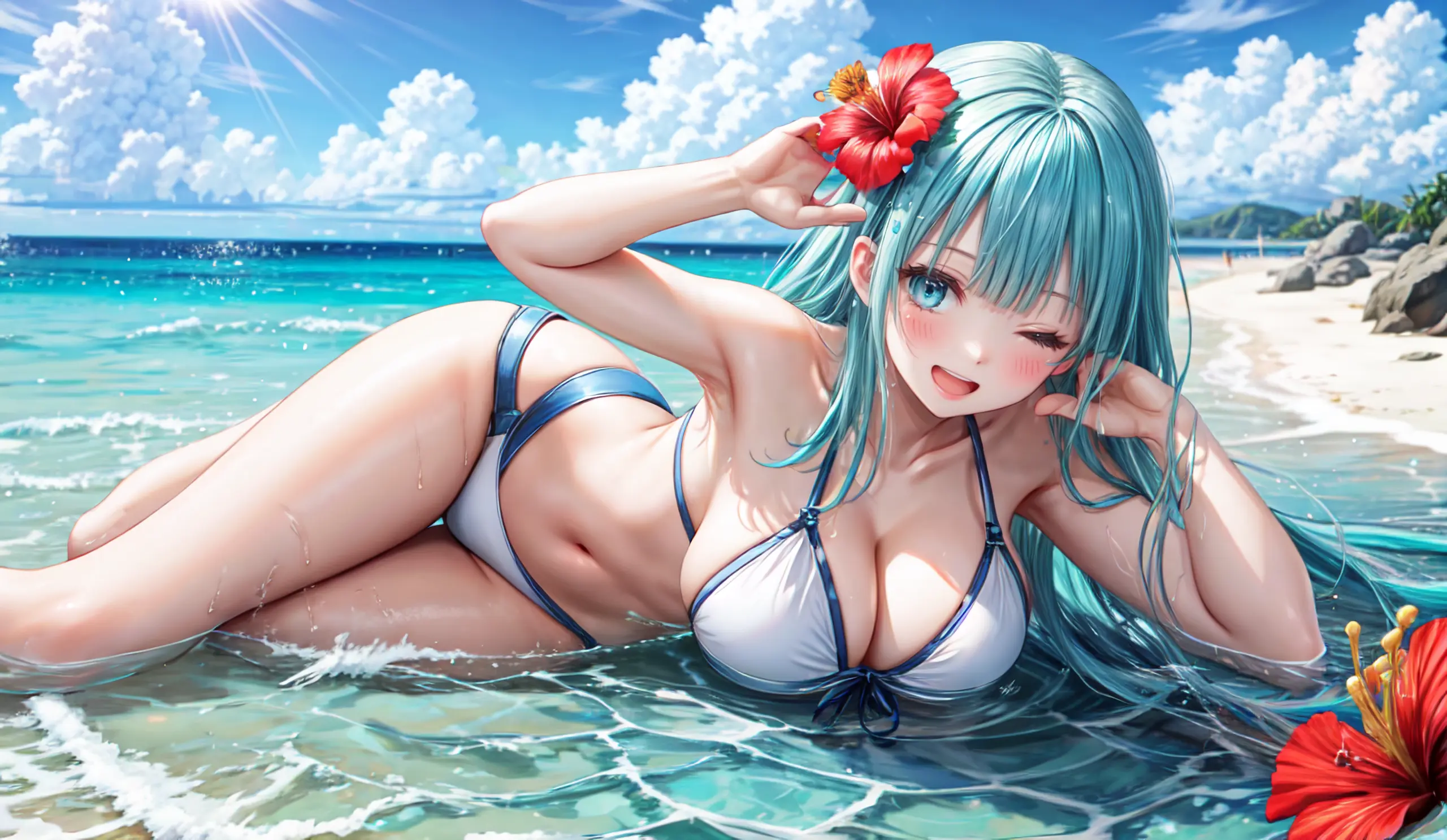 HENTAI-AI 7月カバーイラスト(水着バージョン) 36pic AI生成エロ画像-82183