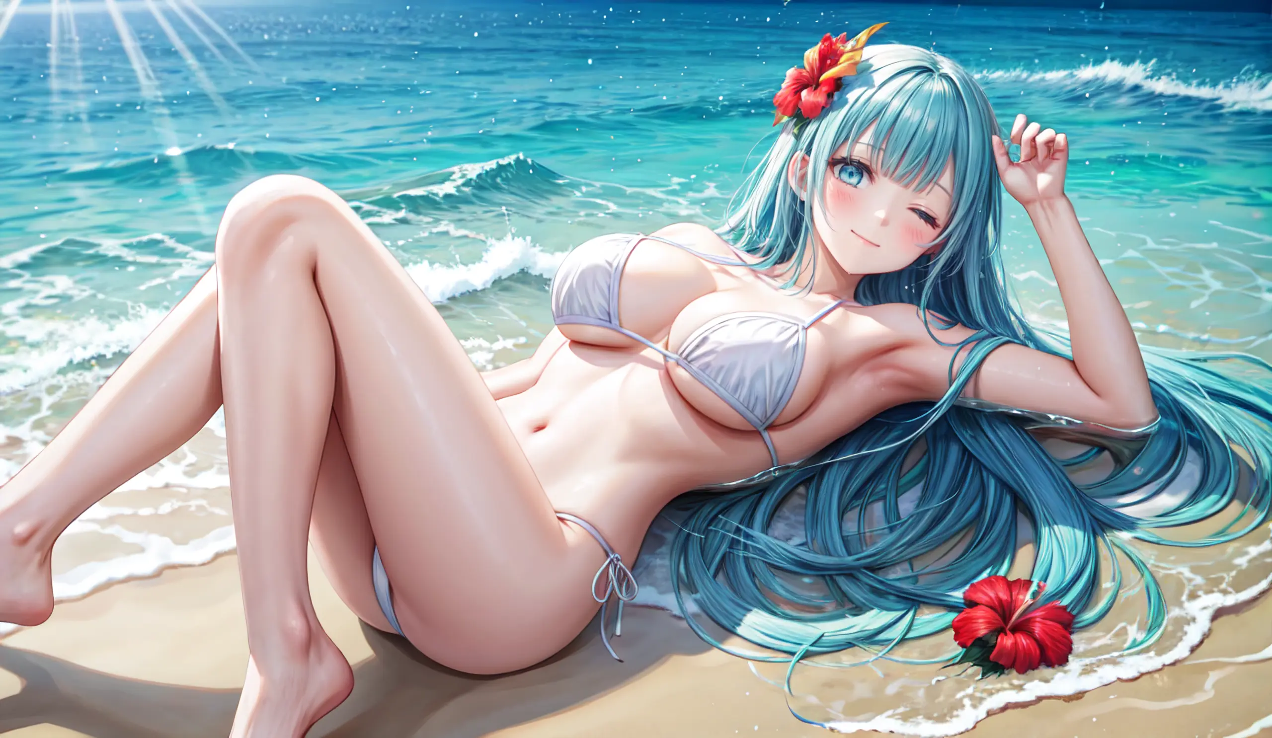HENTAI-AI 7月カバーイラスト(水着バージョン) 36pic AI生成エロ画像-82187