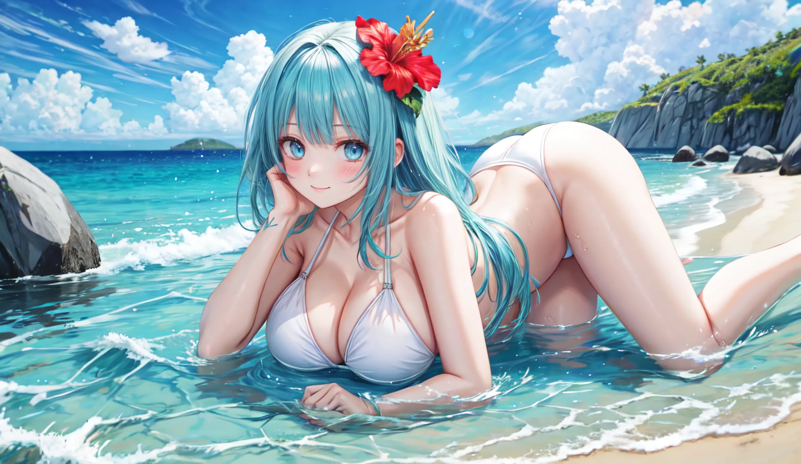 HENTAI-AI 7月カバーイラスト(水着バージョン) 36pic AI生成エロ画像-82191